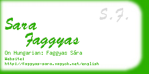 sara faggyas business card
